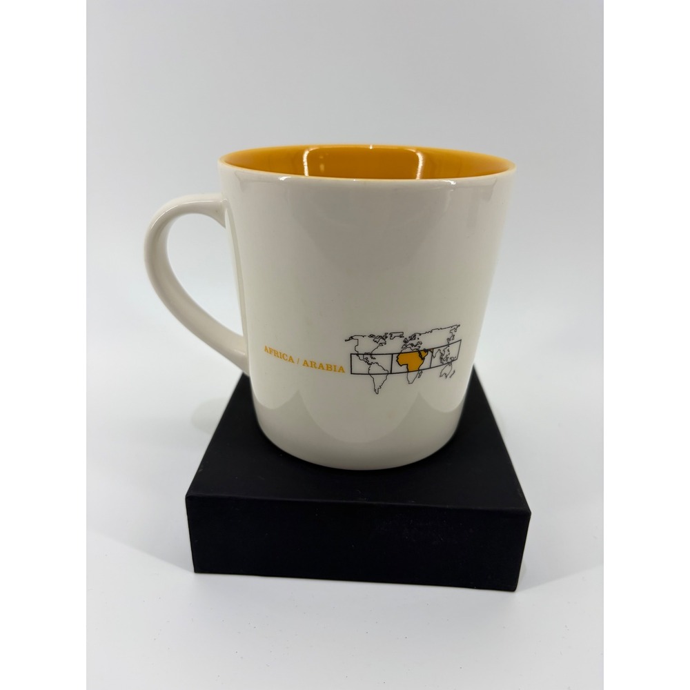 Starbucks Kenya Elephant Coffee Mug 14oz 2005 Africa Arabia White Yellow Cup - Picture 3 of 6